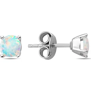 Náušnice Lillian Vassago Zlatá náušnice na puzetu zdobená opálem, jeden kus LLV98-GER172P/01 Barva zlata: Bílá