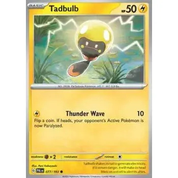 Sběratelská karetní hra Pokémon PAL 077/193 Tadbulb - Paldea Evolved Stav: Near Mint, Verze: REVERSE HOLO