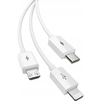Datový kabel Sada kabelů USB - USB typ C / microUSB / Lightning Pisen