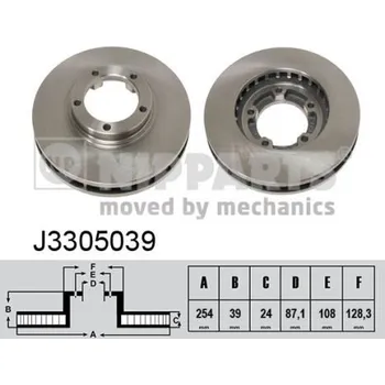 Brzdový kotouč Brzdový kotouč NIPPARTS J3305039