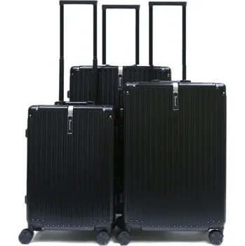 TRAVELEO Sada kufrů Alumin Frame Black 3-set