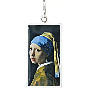 Přívěsek Aljančič Jan Vermeer Dívka s perlou Miniartion bílé zlato