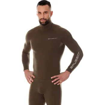 Pánské tričko Brubeck pánské tričko s dlouhým rukávem RANGER WOOL Barva: Khaki, Velikost: L