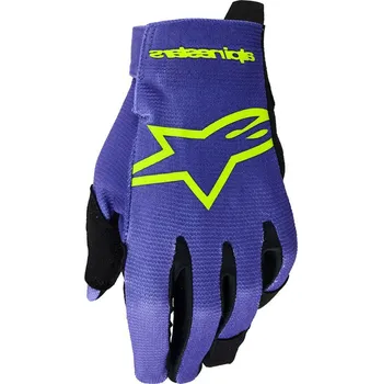 Moto oblečení Dětské motokrosové rukavice Alpinestars Radar Youth fialovo-fluo žluté