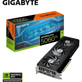 Grafická karta GIGABYTE VGA NVIDIA GeForce RTX 5060 Ti EAGLE MAX OC 8G, 8G GDDR7, 3xDP, 1xHDMI GV-N506TEAGLEMAX OC-8GD
