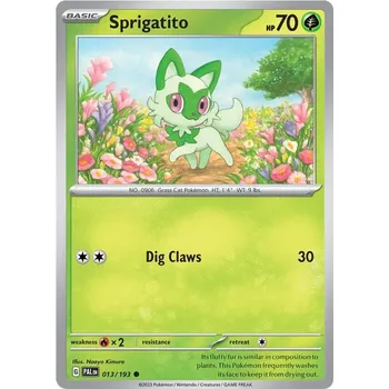 Sběratelská karetní hra Sprigatito 013/193 - Paldea Evolved Typ karty: Reverse Holo