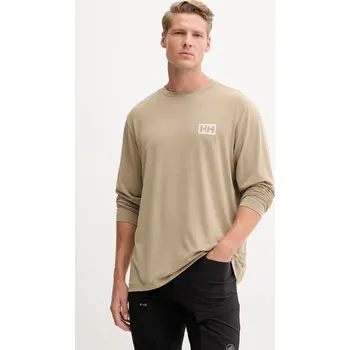 Pánské oblečení Sportovní tričko s dlouhým rukávem Helly Hansen SKOG 63407 zelená 19X, vel. M
