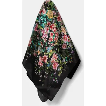 Šátek Hedvábný šátek Answear.LAB dámský, černá barva 620.cjk 99X, vel. ONE SIZE