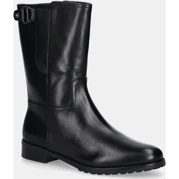 Dámské kozačky Kožené kotníkové boty Lauren Ralph Lauren Tasha Mid černá barva, na plochém podpatku, 802P06251001 802P06251001.001 99X, EUR 39