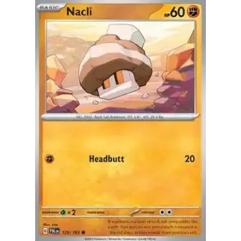 Volný čas Pokémon PAL 120/193 Nacli - Paldea Evolved Stav: Near Mint, Verze: REVERSE HOLO
