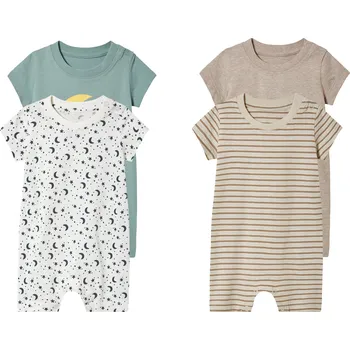 Kojenecký overall lupilu® Chlapecký overal na spaní s BIO bavlnou, 2 kusy