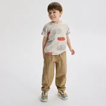 Chlapecké kalhoty Reserved - Bavlněné kalhoty cargo - béžová - 125BF-08X - 125BF-08X-86-2