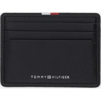 Peněženka Kožené pouzdro na karty Tommy Hilfiger AM0AM13738 černá 99X, vel. ONE SIZE