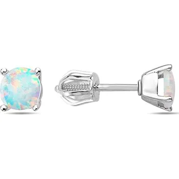 Náušnice Lillian Vassago Zlaté náušnice na šroubek zdobené opálem LLV98-GER172Š Barva zlata: Růžová