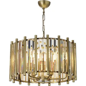 Lustr na řetězu CRYSTALLINE 6xE14/40W/230V mosaz