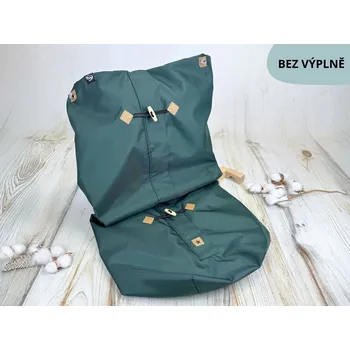 Dětská deka Deka nepadací nepromokavá CELOROČNÍ (smaragd, černý fleece)