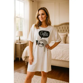 Dámská noční košile Maxitriko Coffee time