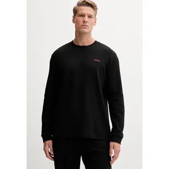 Tričko s dlouhým rukávem HUGO Austin LS Shirt 50532022 černá 99X, vel. S