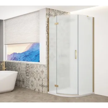 TRINITY GOLD MATT čtvrtkruhový sprchový kout 900x900mm, matné sklo, levé GT6590ML-G