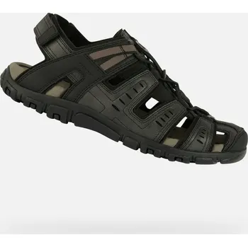 Pánská obuv Pánské sandály Geox UOMO SANDAL STRADA 44 Černá, Hnědá