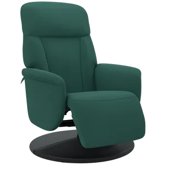 Křeslo NoBi Křeslo relaxační, polohovací, otočné, látka zelená, OPTIMA