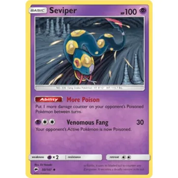 Karetní hra Seviper 050/147 - Burning Shadows Typ karty: Reverse Holo