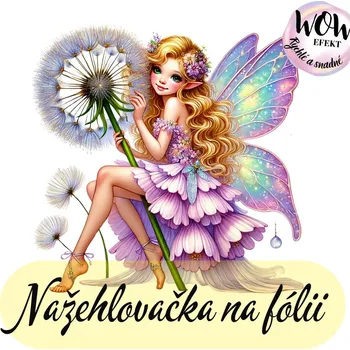 Nažehlovačky na fólii Nažehlovačka na fólii, KOUZELNÁ VÍLA S PAMPELIŠKOU, 1 kus Zvolte VELIKOST motivu ZDE:: Menší