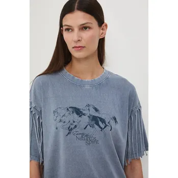 Dámské tričko Bavlněné tričko Medicine dámské, modrá barva RW25-TSD402 50X, vel. XL