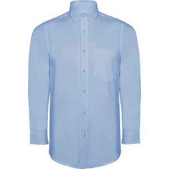 Pánská košile Pánská košile s dlouhým rukávem Oxford nebesky modrá (10) XXL