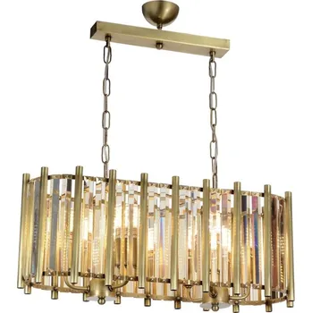 Lustr na řetězu CRYSTALLINE 6xE14/40W/230V mosaz