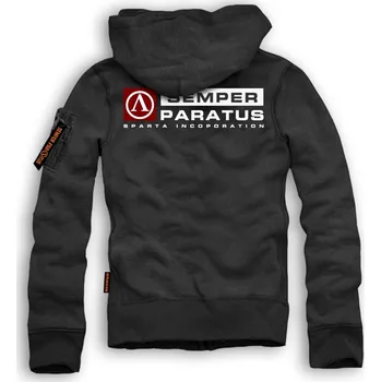 Pánská mikina Mikina na zip Semper Paratus 30004 Black Barva: Černá, Velikost: 4XL