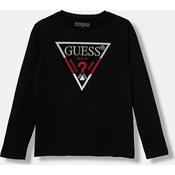 Chlapecké tričko Dětské bavlněné tričko s dlouhým rukávem Guess L5BI35.I3Z14.9BYA černá 99X, vel. 122-125