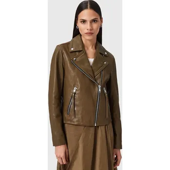 Dámská casual bunda Kožená bunda AllSaints DALBY BIKER W099LB hnědá 88X, vel. 38