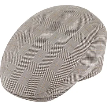 Čepice Fiebig - Headwear since 1903 Pánská béžová letní kostkovaná bekovka od Fiebig Velikost: 60 cm