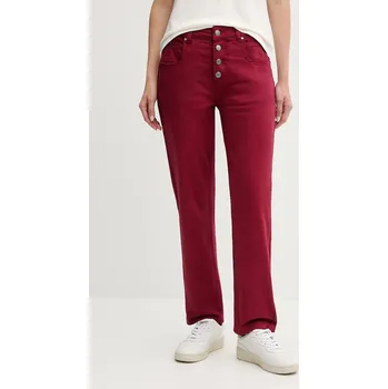 Dámské džíny Džíny Pepe Jeans dámské, medium waist, PL21000188 burgundské 93X, vel. S