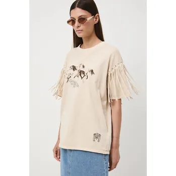 Bavlněné tričko Medicine RW25-TSD402 béžová 08X, vel. L