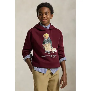 Chlapecká mikina Dětská mikina Polo Ralph Lauren 323979491001 burgundské 93X, vel. 140-149