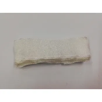 Stuha Šifonová stuha 25mm - bílá s okrajem - balení 2m