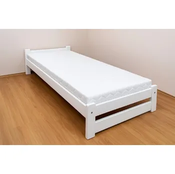 Postel Zvýšená postel z masivu Halle bílá + rošt ZDARMA - více rozměrů