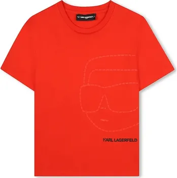 Chlapecké tričko Dětské bavlněné tričko Karl Lagerfeld Z30959.114.150 červená 29X, vel. 138