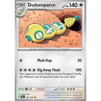 Karetní hra Pokémon PAL 157/193 Dudunsparce - Paldea Evolved Stav: Near Mint, Verze: REVERSE HOLO