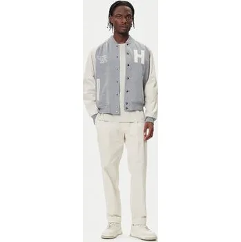 Pánský bomber Tommy Hilfiger Bunda bomber Mix Media Varsity MW0MW39684 Šedá Regular Fit 3XL