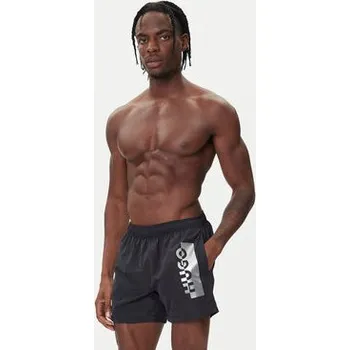 Pánské plavky HUGO Plavecké šortky Silver 50549864 Černá Regular Fit L