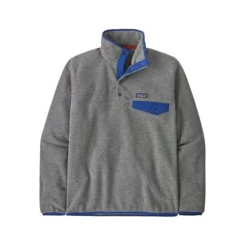 Pánská mikina Patagonia Lightweight Synch Snap-T Pullover Men Nickel w/Clement Blue šedá L