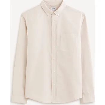 Pánské oblečení Celio Košile regular Daxfordmc 1128744 Béžová S