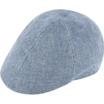 Čepice Fiebig - Headwear since 1903 Pánská modrá letní lněná bekovka od Fiebig Velikost: 55 cm (S)