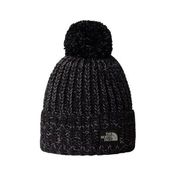 Čepice The North Face COZY CHUNKY CABIN BEANIE TNF BLACK/WHITE DUNE černá