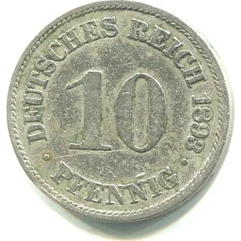 NĚMECKO. 10 Pfennig 1893/A.