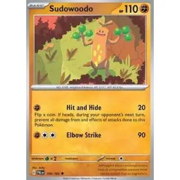 Karetní hra Pokémon PAL 109/193 Sudowoodo - Paldea Evolved Stav: Near Mint, Verze: REVERSE HOLO