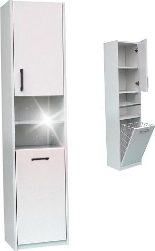 Koupelnová skříňka vysoká s košem STRAKOŠ AS 270K